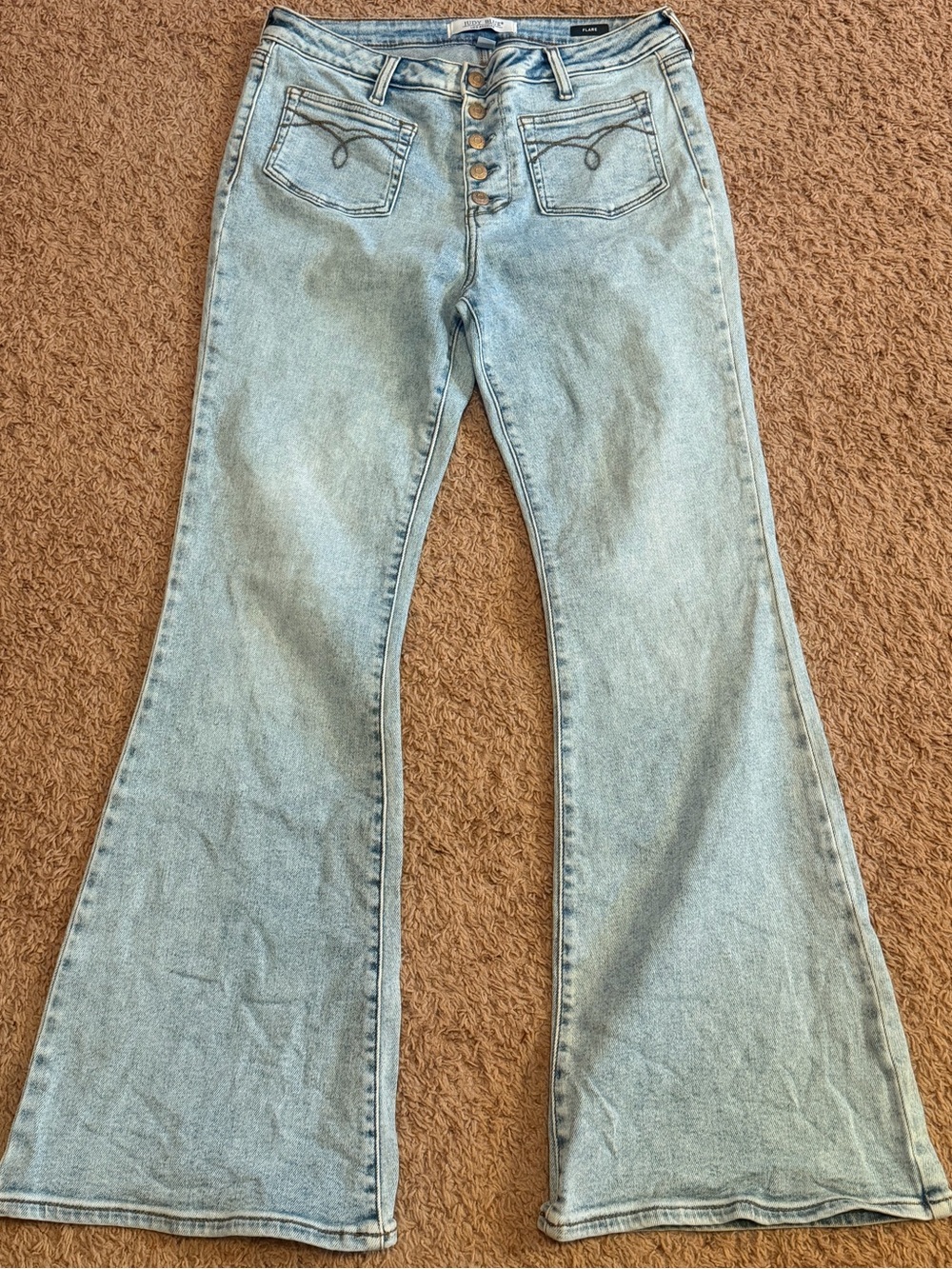 Judy Blue Light Blue High-Rise Flare Jeans